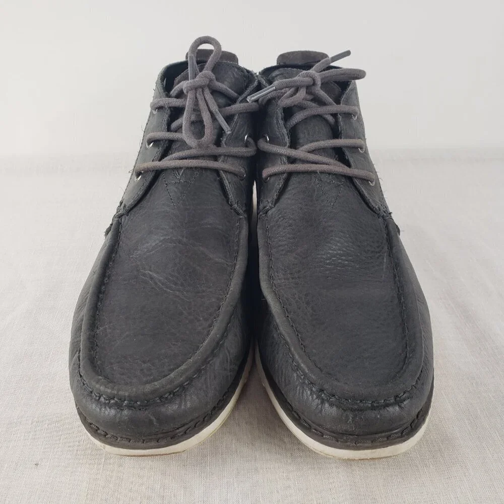 Toms Navi Moc Chukka Boots Mens Size 13 Gray Leather Casual Lace Up Ankle Shoes